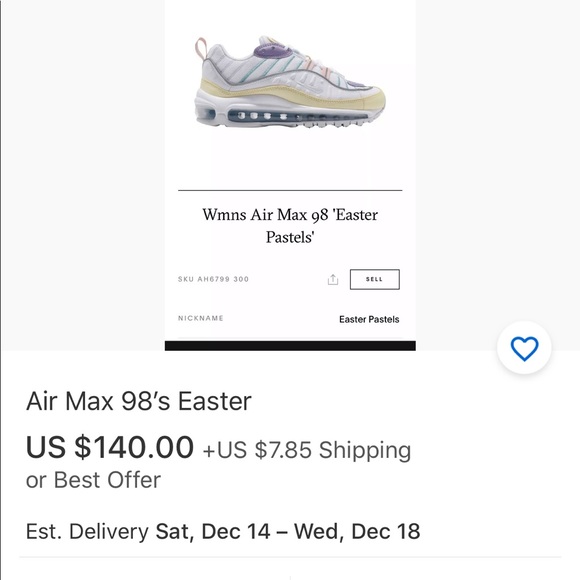 Nike Air Max 98’s Easter - Picture 1 of 5